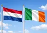 Drapeaux des Pays-Bas et d'Irlande