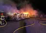 Des camions brulés dans un incendie