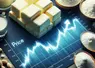 calculatrice sous des produits laitiers