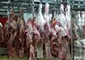 quartiers de viande au frigo