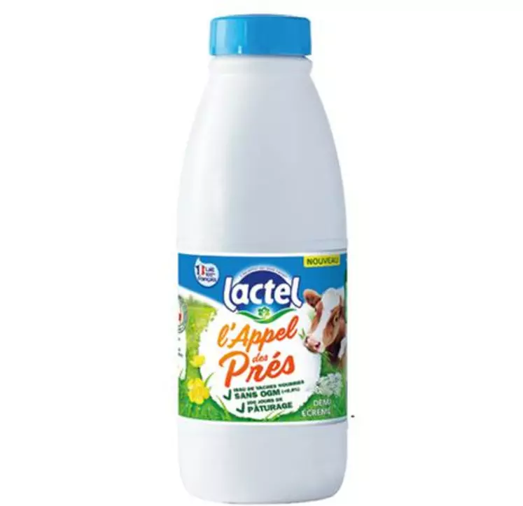 Lait Matin Léger Délactosé UHT, Bouteille 1L