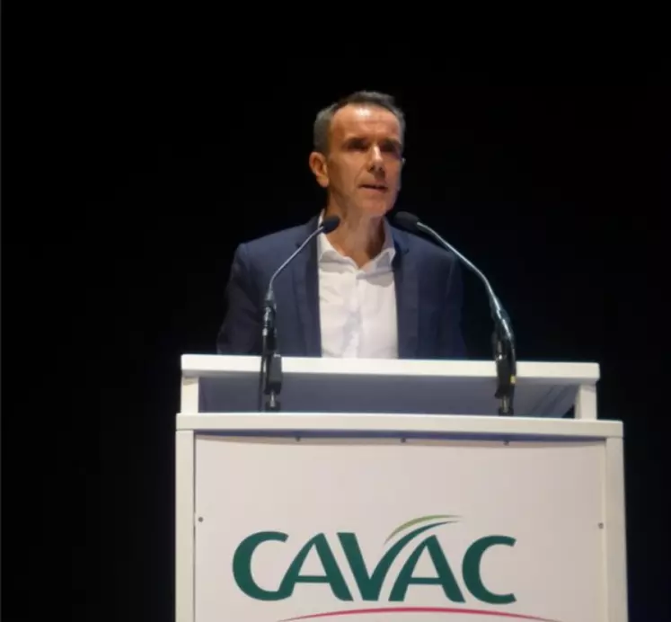 Jacques Bourgeais, directeur général de la Cavac, lors de l'AG de 2019. © T. G.