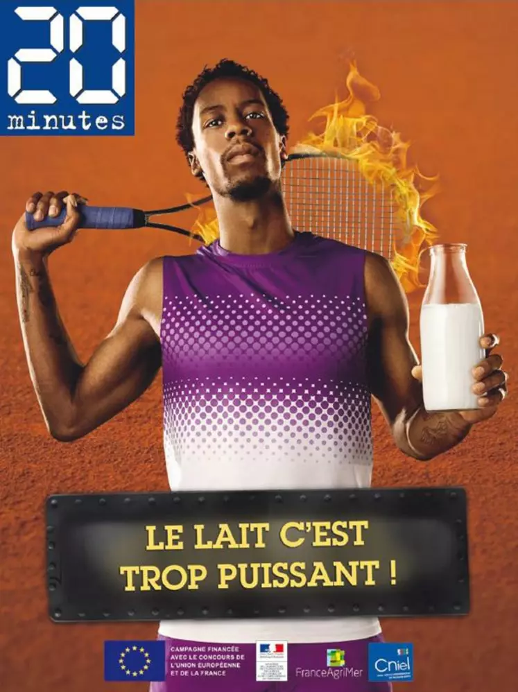 Gaël Monfils en couverture du quotidien gratuit 20 Minutes.