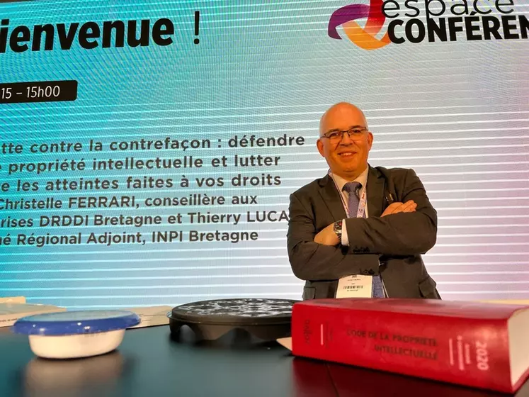 Thierry Lucas, délégué régional adjoint à l'INPI en Bretagne, intervenait lors du CFIA de Rennes en mars 2022.