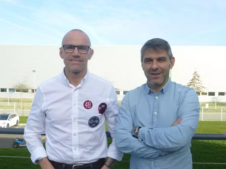 De gauche à droite : Olivier Vallée et Tugdual Rabreau, fondateurs avec Alain Garrec, d'Atom Food. © Th. G.