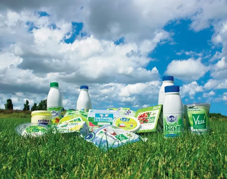 En 2018, la moitié des produits laitiers bios achetés étaient des produits sous MDD, selon le panel Kantar © F. Thery