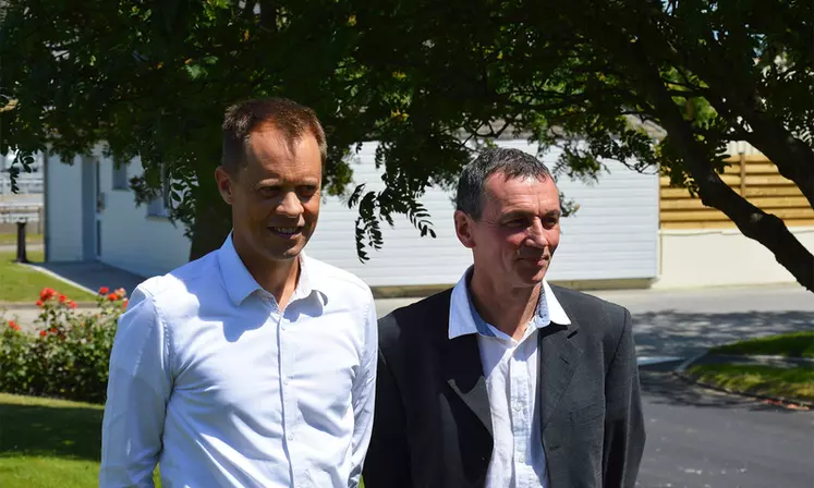 De gauche à droite : Emmanuel Commault, directeur général, et Patrice Drillet, président de Cooperl. © Cooperl