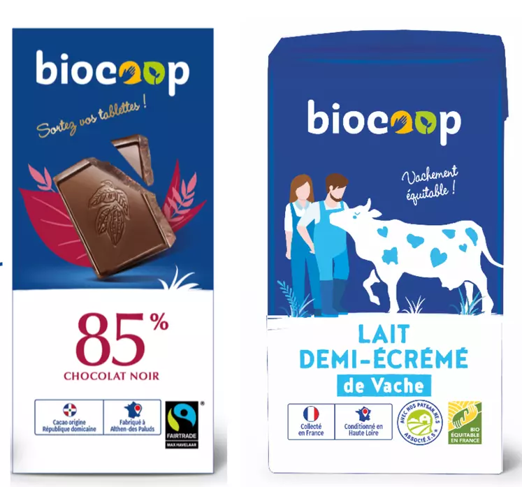 La marque Biocoop s'affiche sur 450 références packagées. © DR