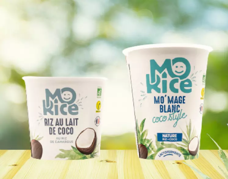 Le mo'mage blanc et le riz au lait de coco ont nécessité un an de travail de R&D. © Mo'Rice