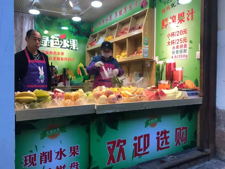 La Chine est un grand exportateur de fruits et légumes. © Valentin Ragot