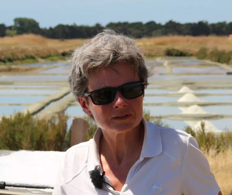Elisabeth Wattebled, présidente de la Coop des producteurs de sel de l'Ouest. © Saveurs de l'île de ...