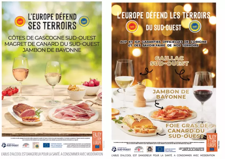 Une campagne d'affichage des produits AOP et IGP du Sud-Ouest a été effectuée sur tout le littoral français lors de l'été 2021.