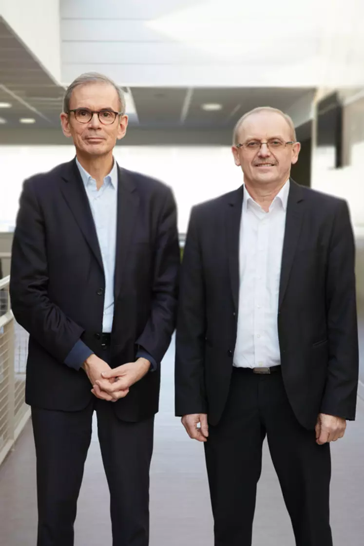 De gauche à droite : Alain Perrin, directeur général, et Serge Le Bartz, président, d'Eureden.