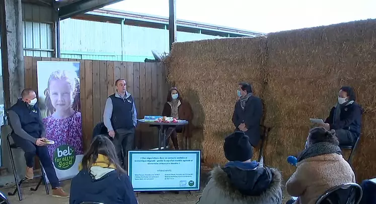 Le groupe Bel et l'APBO ont présenté leur nouvel accord sur la Ferme du Bois Oran le 2 décembre. © Capture d'écran - YouTube