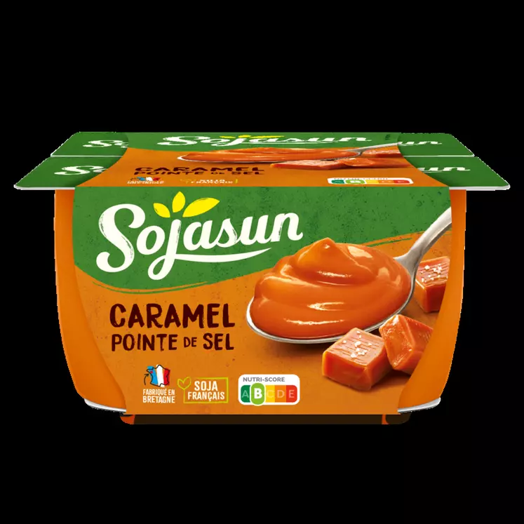 Sojasun a innové avec un dessert saveur caramel, disponible en GMS depuis avril 2021.