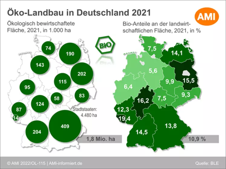 carte agriculture bio allemange