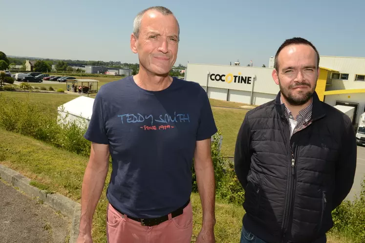 Bernard AUDIC, directeur méthode et process ; Sébastien LORAND, responsable d'exploitation du secteur cru.