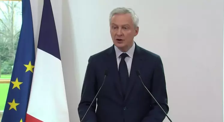 Bruno Le Maire en conférence de presse le 1er février 2024