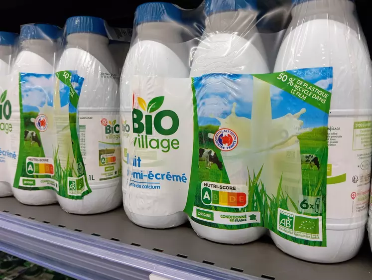 lait bio en rayon