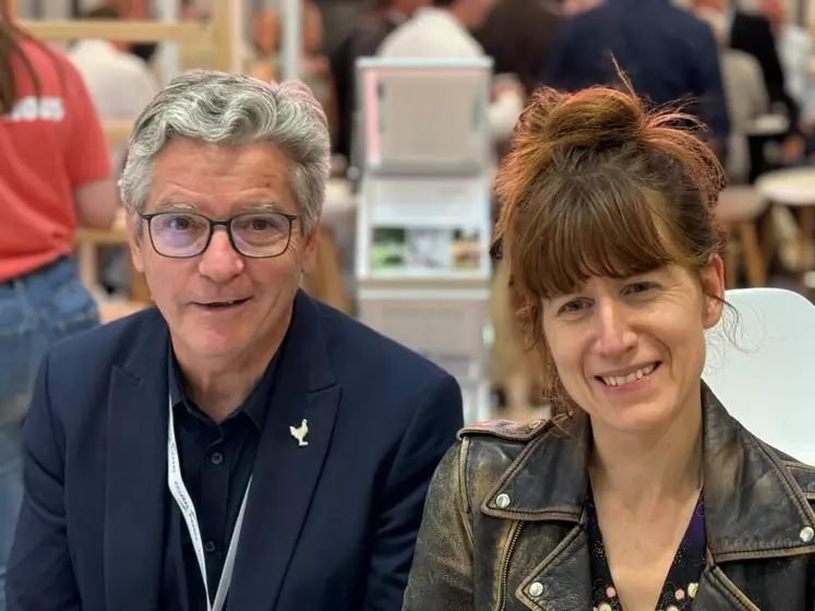 Louis Perrault, président du SNA et Segolene Guerrucci, directrice au SPACE