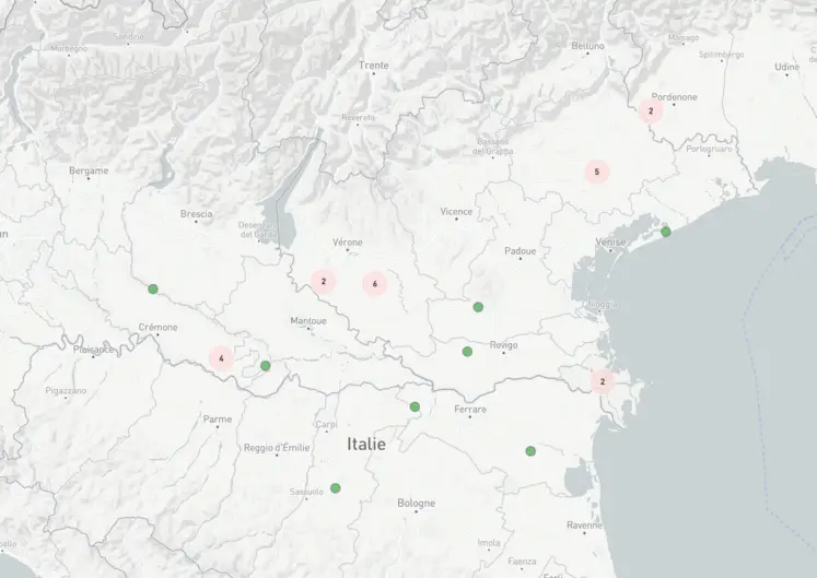 carte des cas de grippe aviaire