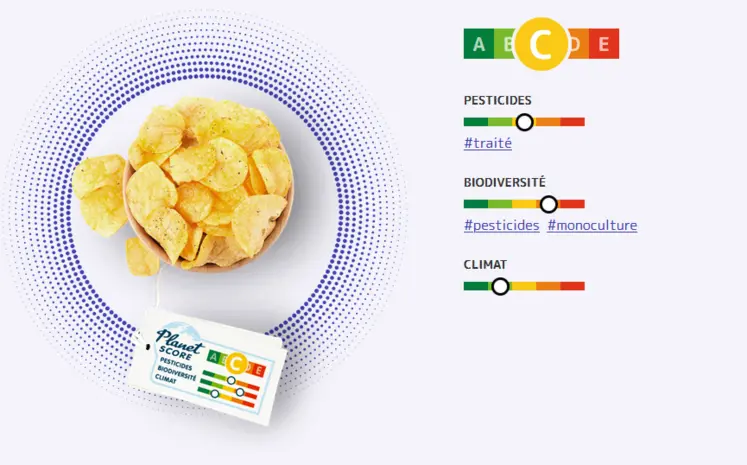 chips avec le logo planet score