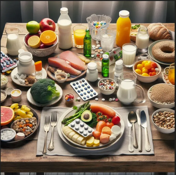 table remplie de repas