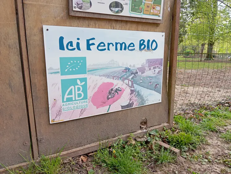 panneau ferme bio