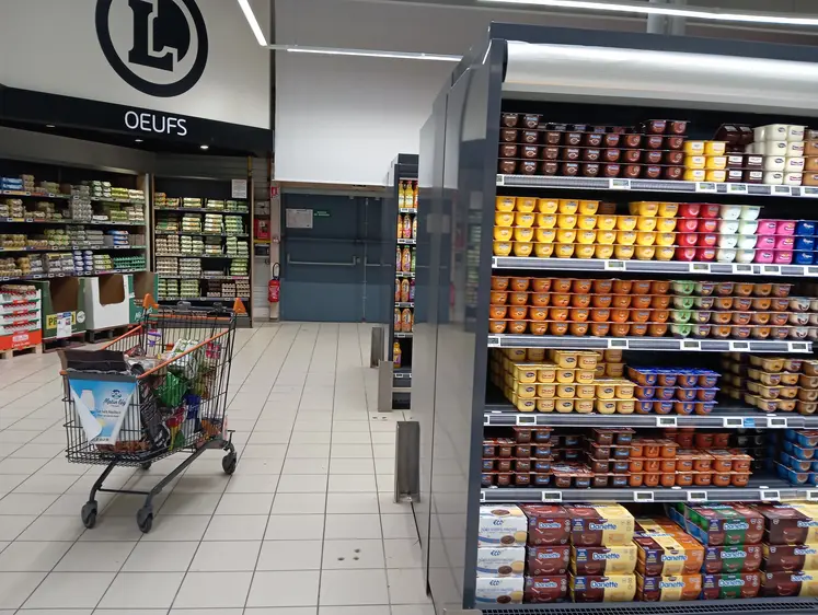 chariot dans un hypermarché