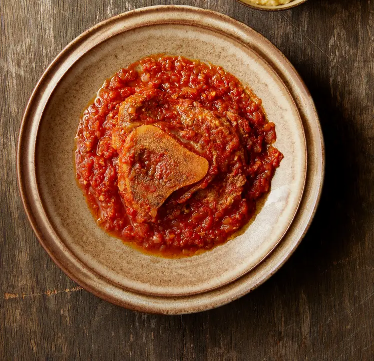 osso bucco dans une assiette