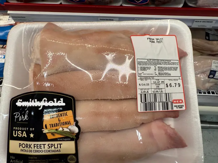 Des pieds de porc vendus aux états-Unis