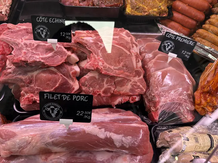 porc vendu en boucherie