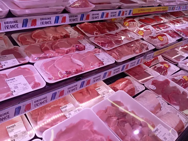 rayon boucherie en magasin