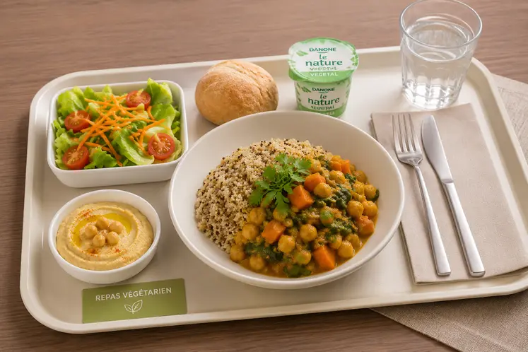 plateau repas végétarien