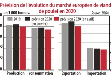 Prévision de l'évolution du marché européen de viande de poulet en 2020