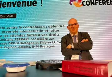 Thierry Lucas, délégué régional adjoint à l'INPI en Bretagne, intervenait lors du CFIA de Rennes en mars 2022.