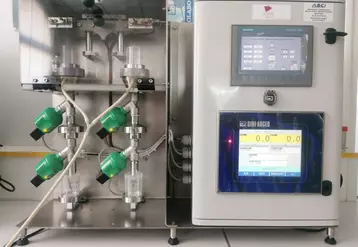 Le pilote de filtration d'Actalia, baptisé Pifil, permet de tester le comportement des gels laitiers à l'égouttage. 