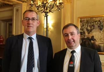 A gauche, Jean-Pierre Bonnet, président de Limousin Promotion.A droite, Jean-Marc Escure, directeur général de Limousin Promotion