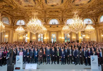 500 patrons d'ETI étaient réunis à l'Élysée ce 21 janvier 2020 © Présidence de la République