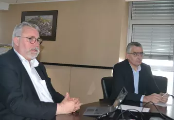 Denis Simon, directeur général, et Jean-Claude Virenque, président, du groupe coopératif Unicor. © DR
