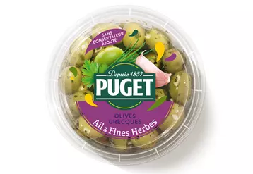 Puget lance trois références d'olives de table. © DR