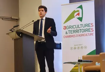 Julien Denormandie intervenant le 30 septembre devant l'assemblée permanente des Chambres d'agriculture. © agriculture.gouv.fr