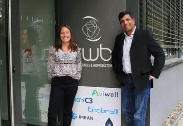 Mouli Ramani, PDG d’Aviwell et Laurie Rey, Directrice Business & Partenariats chez TWB