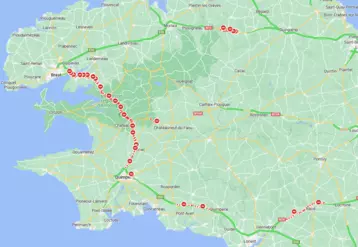Routes fermées, interdiction de ciculer pour les poids lourd, le commerce était perturbé ce matin en Bretagne, surtout le Finistère