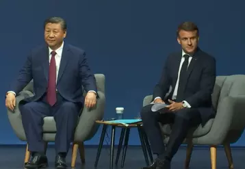 Xi Jinping et Emmanuel Macron