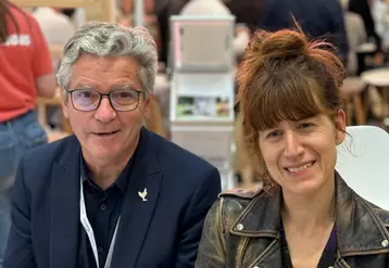 Louis Perraud, président du SNA et Segolene Guerrucci, directrice au SPACE