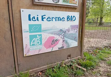 panneau ferme bio