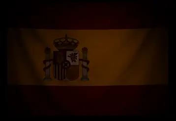 drapeau espagnol dans le noir