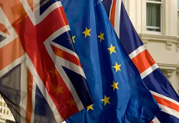 drapeaux européens et du royaume-uni 