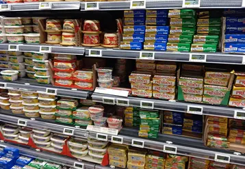 rayon beurre en hypermarché